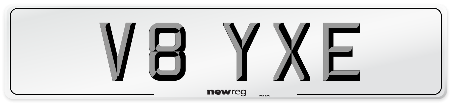 V8 YXE Number Plate from New Reg